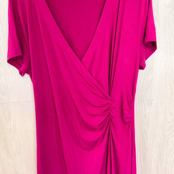 Soft Surroundings Faux Wrap Jersey Knit Knee Length Dress - Picture 3 of 6